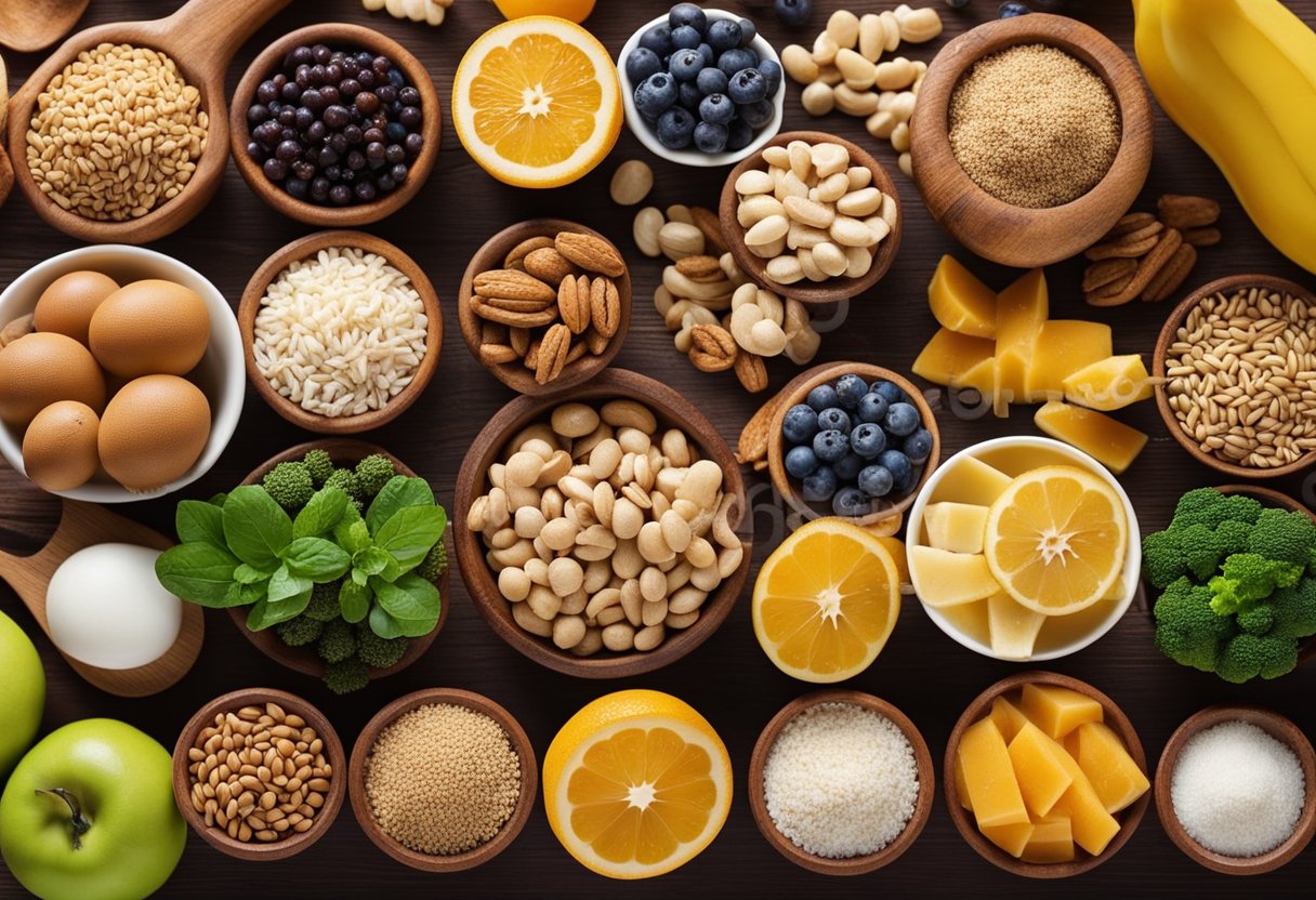A variety of key foods and their benefits for weight loss diets, suitable for different individuals. No human subjects or body parts
